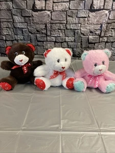 Gefüllte Bären mit Schokoladenduft - 3er Pack - braun, weiß, rosa - Bild 1 von 6