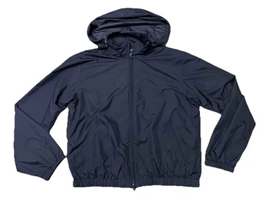 Chaqueta cortavientos Ralph Lauren deportiva con cremallera para mujer M azul marino capucha oculta ligera Foto 1 de 4