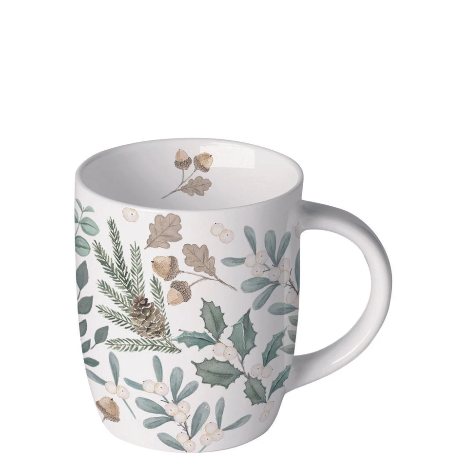 Christmas Mug 0.2L Collection of Leaves Autumn Leaves Xmas Leaves - Image 1 of 1