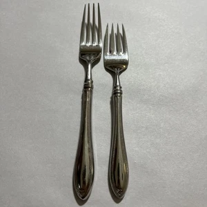 Oneida Sheraton (1) tenedor para ensaladas y (1) tenedor de cena cubo brillante marca de caja de acero inoxidable - Imagen 1 de 5