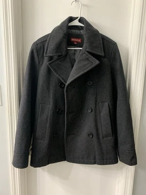 Merona Mujer Mezcla Lana Con Bolsillos Manga Larga Gris Talla Pequeña Foto 1 de 4