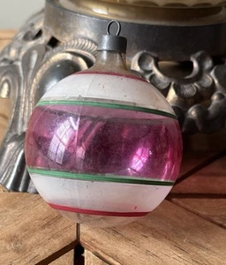 WW2 Era Unsilvered Painted Christmas Ornament 1940’s - Picture 1 of 7