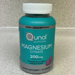 Qunol Magnesium Gummies for Adults, 200Mg Magnesium Citrate High Absorption 90CT - Picture 1 of 4