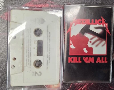 Metallica Cassette Tape Lot - Kill 'Em All + Master Of Puppets 80' VTG Am I Evil - Image 1 of 4