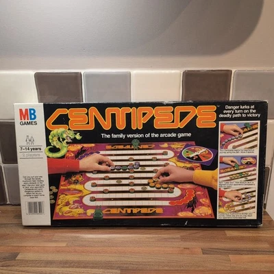 RARE VINTAGE 80S MB CENTIPEDE ARCADE BOARD GAME 1984   - Image 1 of 4
