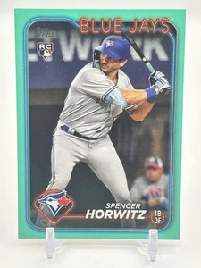 Topps 2024 Series 1 Fanatics Exclusive Aqua Spencer Horwitz RC Blue Jays - Picture 1 of 2