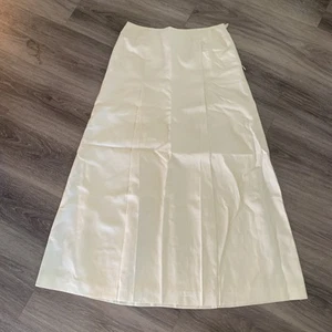 Vintage Talbots Off-White Viskose Leinen A-Linie Rock Gr. 4 - Bild 1 von 6