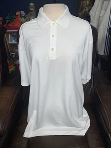 NWT Nike Golf Polo Shirt Men's 2XL Dri-Fit Short Sleeve White Black Swoosh - Picture 1 of 7