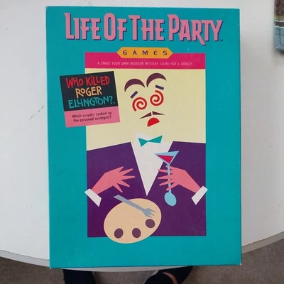 Juego de fiesta vintage Life of the Party Mystery Murder Mystery 1987 MB Foto 1 de 3