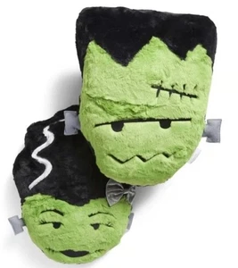 Isaac Mizrahi FRANKENSTEIN y NOVIA Juego de 2 Almohadas Decoración Halloween Nuevo con Etiquetas - Imagen 1 de 3