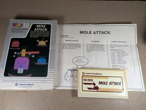 Mole Attack - Commodore Vic 20 Cartridge Game - Boxed Tested Working - Picture 1 of 10