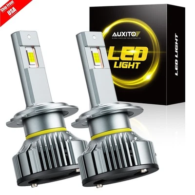 AUXITO H7 LED Headlight Bulbs Waterproof Kit High Low Beam 200W 400000LM Bright Foto 1 de 4