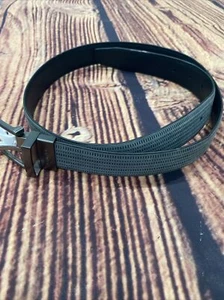 Calvin Klien Reversable Belt sz 32 Leather Black and Brown Silver Buckle Minimal - Picture 1 of 6
