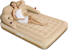 Air Mattress with Headboard, Fast Inflation/Deflation Inflatable Airbed, 9 Inche