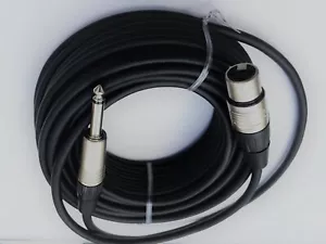 Cavo bilanciato audio schermato mono da 25'FT a 100FT Neutrik XLR FeMale a 1/4 Rean - Foto 1 di 4