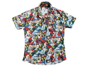 Latitude Supply Shirt Women’s Size Medium Button Up Shorts Sleeve Hawaiian USA - Picture 1 of 10