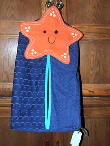 LAMBS & IVY BUBBLES & SQUIRT DIAPER STACKER BLUE ORANGE STAR FISH NAUTICAL - Picture 1 of 2