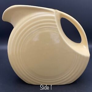 Fiesta HLC Contemporary Full Size Disk Pitcher Sunflower Yellow USA 7" Tall 67oz