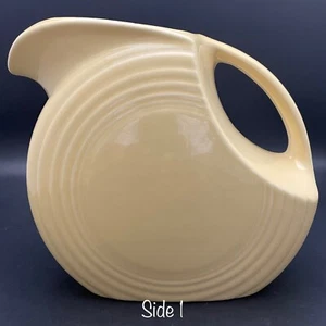 Fiesta HLC Contemporary Full Size Disk Pitcher Sunflower Yellow USA 7" Tall 67oz - Picture 1 of 7