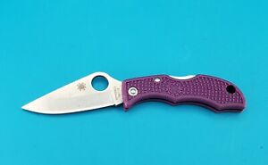 Spyderco Knives Ladybug 3 Lockback Purple FRN VG-10 LPRP3 Stainless Pocket Knife