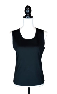 Top Covington para mujer talla M Negro Costilla Elástico Sin mangas Camiseta casual de punto Foto 1 de 4