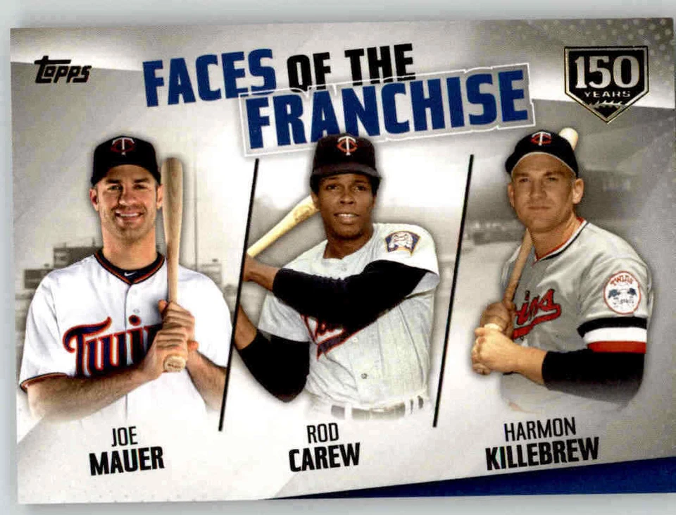 2019 Topps Series 2 Faces/Franchise 150th Ann /150 KILLEBREW/CAREW/MAUER Twins - Image 1 of 1