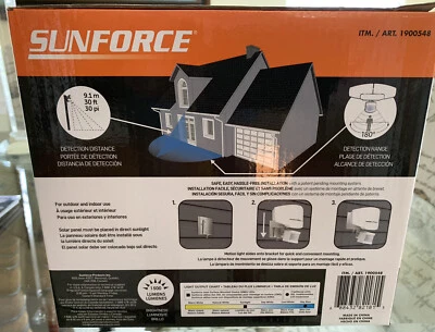 Luz de seguridad activada por movimiento Sunforce LED energía solar 1500 lúmenes con panel Foto 1 de 3