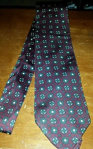 Christian Dior Silk Neck Tie geometric pattern multi colored - Picture 1 of 2