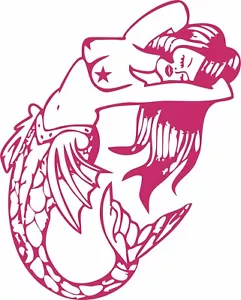 Mermaid Siren Sexy Girl Woman Sea Maiden Boat Car Window Vinyl Decal Sticker - Foto 1 di 2