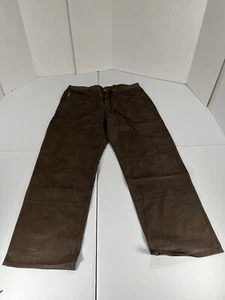 Guess Jeans Men Gator Suede Pants Brown Size 40 - Picture 1 of 10