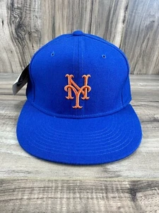 Vintage 90s New Era 5950 Pro Model Diamond Collection NY Mets Wool Hat 6 7/8 New - Picture 1 of 14