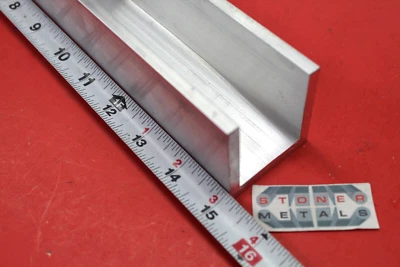 2" x 2" x 1/4" Pared 6061 T6 CANAL DE ALUMINIO 15" Largo Molino Stock Corte Nuevo Foto 1 de 3