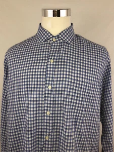 Polo Ralph Lauren Mens Blue White Plaid Button Front Shirt Sz XXL - Bild 1 von 4