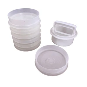 Tupperware Hamburger Presse 1/4 Pfund plus 7 Gefrierbehälter Behälter #884-13 Vintage - Bild 1 von 10