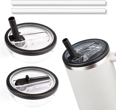 2 paquetes de tapas de pajita abatibles de 40 oz para apagador de tazas Stanley, tapas de vaso a prueba de derrames Foto 1 de 4