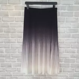 Adrianna Papell plissierter Chiffonrock ombre grau fließend Medium neu mit Etikett $ 89 - Bild 1 von 9