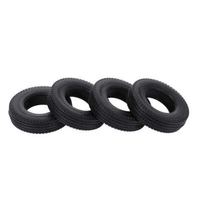 4pcs Trailer Car Rubber Tires for 1/14 Tamiya Tractor Truck RC Climbing Car L9U6 - Image 1 of 4