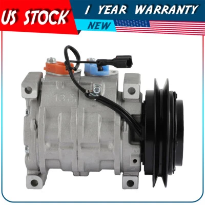 AC A/C Compressor For Isuzu NPR 3.0L 2011 2012 2013-2015 Hino 268 7.7L 2011-2019 - Image 1 of 4