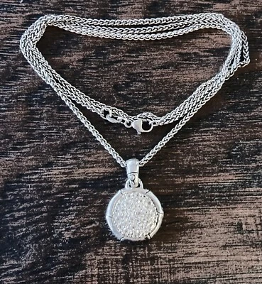 Colgante de bambú de topacio blanco John Hardy en collar de 22" .925 Foto 1 de 4