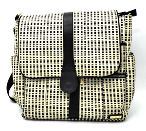 Diaper bag/messenger bag byJJ Cole black and white backpack Lots of compartments - Picture 1 of 11