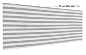 Commercial Balcony Privacy Screen Cover for Fence Patio Railing Pool Grey/White - Picture 1 of 6