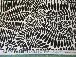 Kaffe Fassett Collective Cotton Fabric 1 Fat Quarter Black & White Fronds - Picture 1 of 3