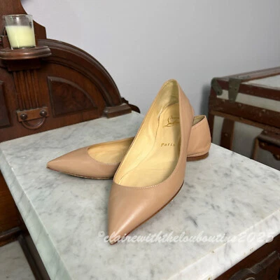 Ballet Christian Louboutin Ballalla Desnudo Napa Talla Plana 36 Foto 1 de 4