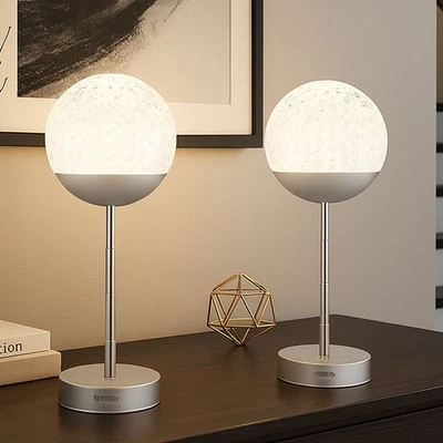 Tischleuchte Tischlampe Wohnzimmerleuchte Leselampe Touchdimmer LED 2er Set - Bild 1 von 4