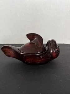 BOMA Canada Hand Carved Wood Bird Totem Figure – Indigenous Style Decor - Picture 1 of 11