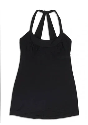 Lululemon Scoop Me Up Black Tank Top Size 10 - Image 1 of 4
