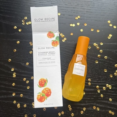 Tónico Glow Recipe Cloudberry Bright Essence 2,5 floz/75 ml tamaño completo nuevo en caja Foto 1 de 3