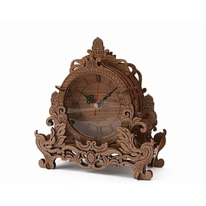 OWNONE1 Kit Modelo Reloj Puzzle 3D Madera para Adultos, Hágalo Usted Mismo Reloj de Escritorio, Woo Oscuro... - Imagen 1 de 7