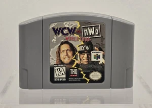 WCW vs. NWO World Tour (Nintendo 64, 1997) N64 *AUTHENTIC CARTRIDGE* - Picture 1 of 3