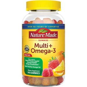 Nature Made Multi + Omega-3 Gummies - Strawberry, Lemon & Orange 140 Gummies - Picture 1 of 2